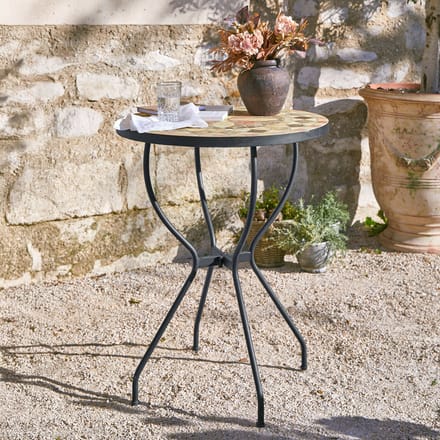 LOBERON Tafel Oleanders antikschwarz/bunt