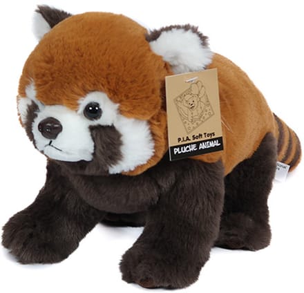 PIA Soft Toys - Pluche Knuffeldier Rode panda - staand - 30 cm