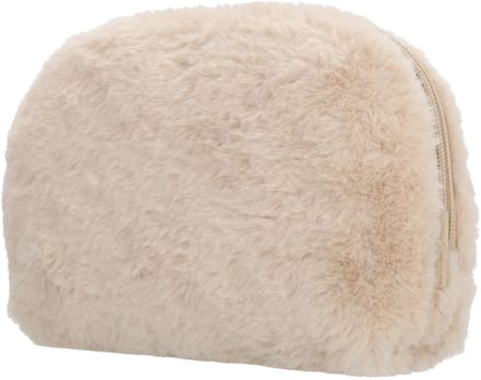 Beagles Barakaldo Toilettas - Pouch - Fur - Bont - Etui - Crème