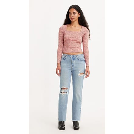 Levi's 501 Straight Jeans Blue Größe: W24L32 | Straight Jeans Outlet | Damen | Blau