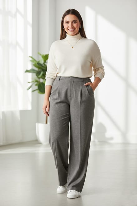 YEST CURVE YCFabiola Bottoms - Dark Grey/Melange - maat WX-0(44) / L32
