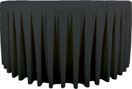 Combiskirting Boxpleat 250% - Ø183cm - Zwart