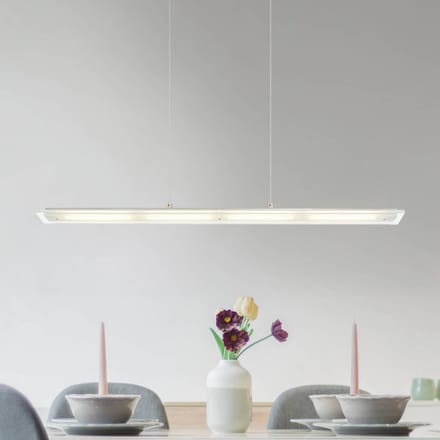 Globo LED hanglamp Novak, helder/nikkel, 88 cm, CCT, dimbaar