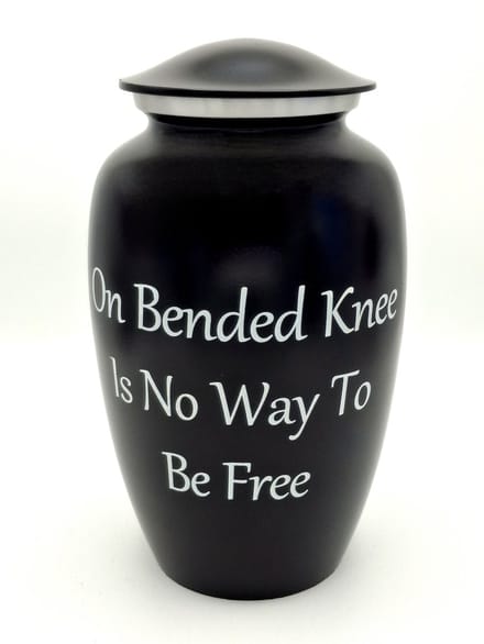 Urn Solid Black Bended 14418