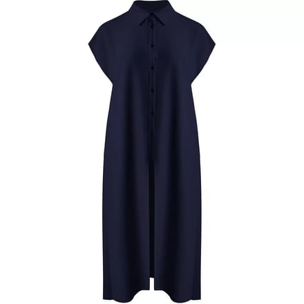 Lange crêpe jurk voor dames Mat Fashion