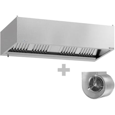 GGM Gastro Kastenhaube mit Motor - 2000mm - mit Regler, Filter & Lampe