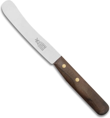 Robert Herder Ontbijtmes - Buckels - RVS - Lemmet 118 mm - Heft Walnotenhout