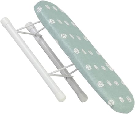 Compacte strijkplank - Tafelstrijkplank strijkplankje - Kleding strijken - Opvouwbare poten - 26x10cm - Groen stip