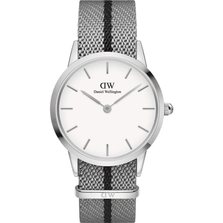 Daniel Wellington DW Watch Iconic NATO Grey/Black 36mm Silver