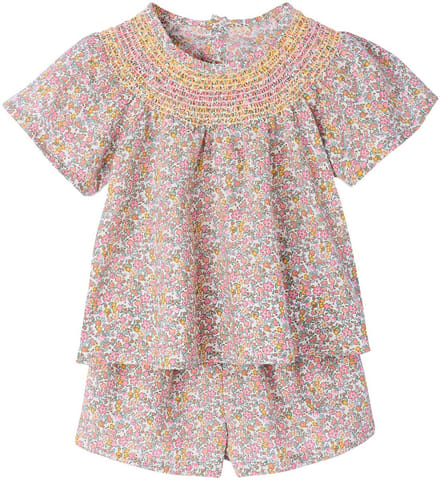 Vertbaudet Set blouse + short voor babymeisjes