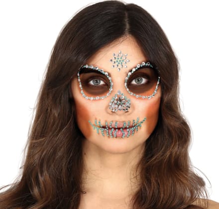 Fiestas Guirca - Plakdiamantjes Green Skull (per set)