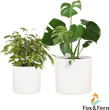 Gendt bloempot buitenpot set van 2 2 formaten L/XL vezelsteen binnen/buiten