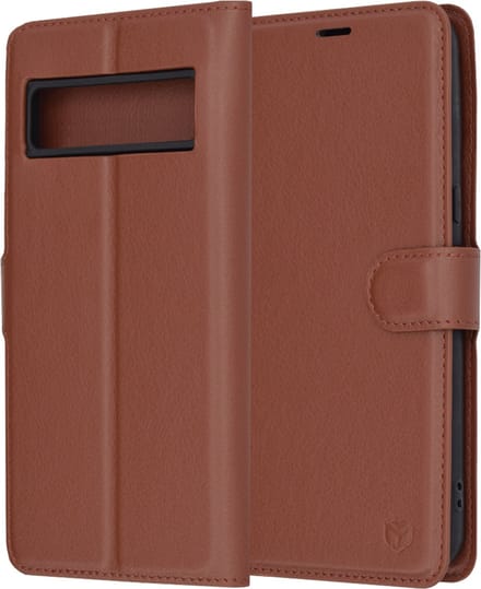 Hoesje geschikt voor Google Pixel 8 Pro - Techsuit Leather Folio Book Wallet Case - Bruin