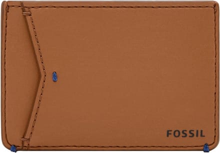 FOSSIL Kaarthouder Joshua Vegan Cactus Card Case Tan Terracotta