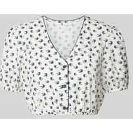 Korte overhemdblouse met knoopsluiting