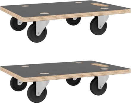 Trolley Verhuisdier / Meubelroller Set Rechthoekig (2 Stuks) - Eenvoudig Verplaatsen Zware Objecten