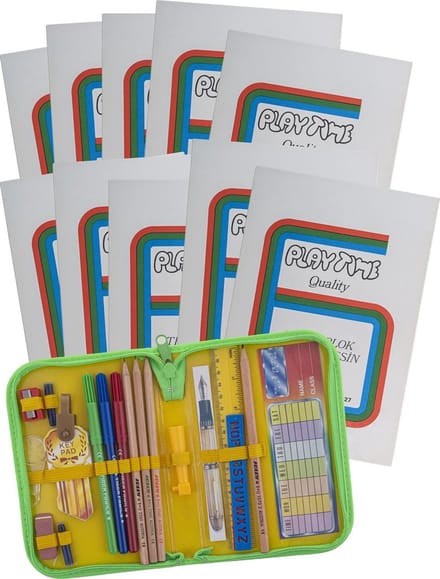 Tekenblok 18 x 27 cm 10 stuks + gratis pennenzak