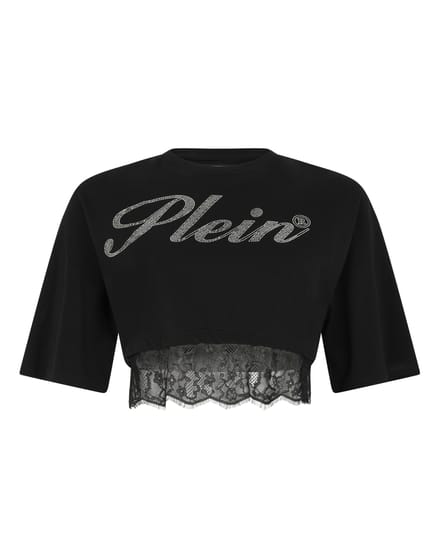 Cropped T-Shirt Lace