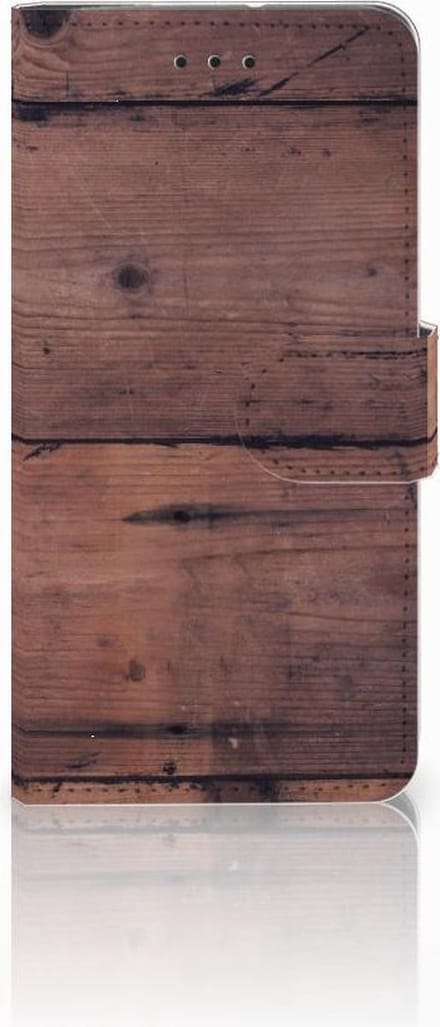 Motorola Moto G7 Play Book Style Case Old Wood