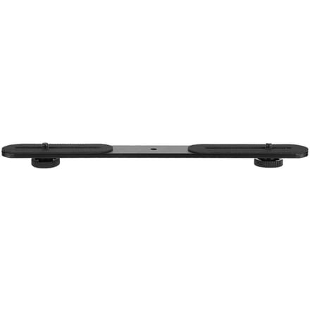 Universele dubbele flitsbeugelhouder met 2 adapterschroeven Statieflamp voor spiegelreflexcamera's black