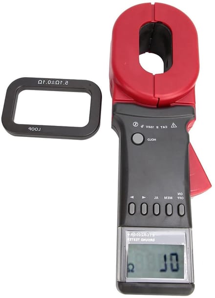 Digitale Tester - Weerstandsmeter - Aarding Meten - LCD Scherm - 28.5 cm - Zwart