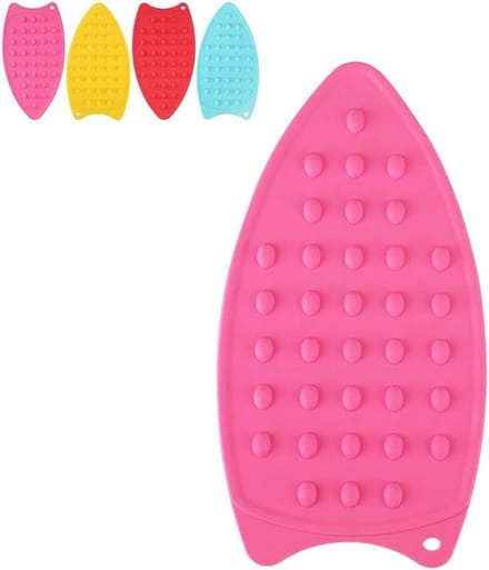 Siliconen strijkonderlegger - Hittebestendige mat - Veilig strijken - Antislip oppervlak - 27 x 14 cm - Roze