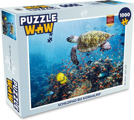 Puzzel Schildpad bij koraalrif - Legpuzzel - Puzzel 1000 stukjes volwassenen