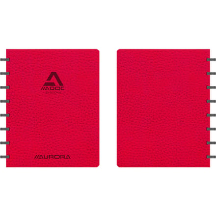 Aurora Schrift - ADOC - Rood - A5 - Gelinieerd - 90gr - 144 Bladzijden