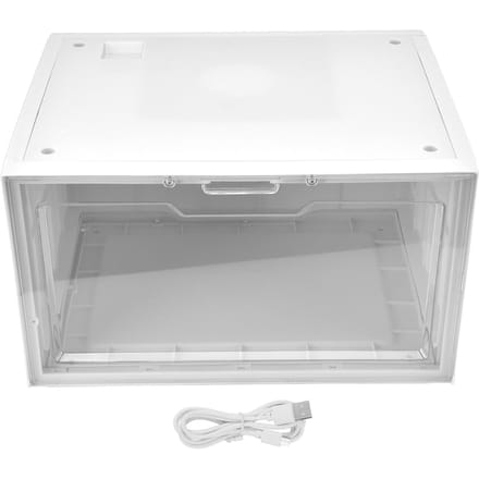 LED Schoendoos Spraakbesturing Transparante Deur Stapelbare Sneaker Opberg Displaycase voor Thuis