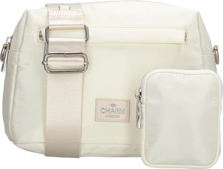 Charm London Odeon Crossbody Schoudertas met Etui Trendy - Gebroken wit