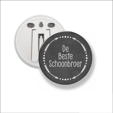 Button Met Clip 58 MM - De Beste Schoonbroer