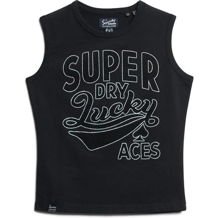 Superdry - Retro slim-fit bodywarmer met versiering - Dames - Vesten