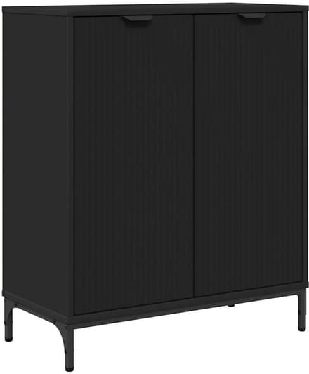vidaXL - Dressoir - Zwart - 69,5 - x - 33 - x - 82 - cm - Bewerkt - hout