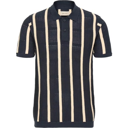 Blend Herren Shirt Korte Mouw Gestreept Design Knoopsluiting Kent Modieus