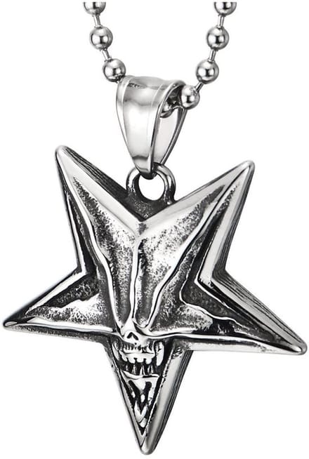 Allecto - Heren Vrouwen Ketting - Unieke Stalen Pentagram Hanger