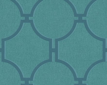 ARTDECO BEHANG - Blauw Groen - AS Creation Elegance 5