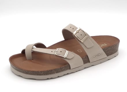 Rohde 5643 16 Teenslippers Beige Nubuck Dames - Beige - 41