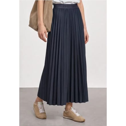 Midi-rok met geplooide structuur