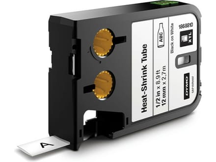 DYMO 1868810 XTL tape krimpkous zwart op wit 12mm (origineel)