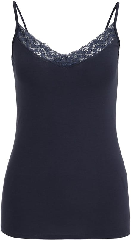 WE Fashion Dames singlet met kant