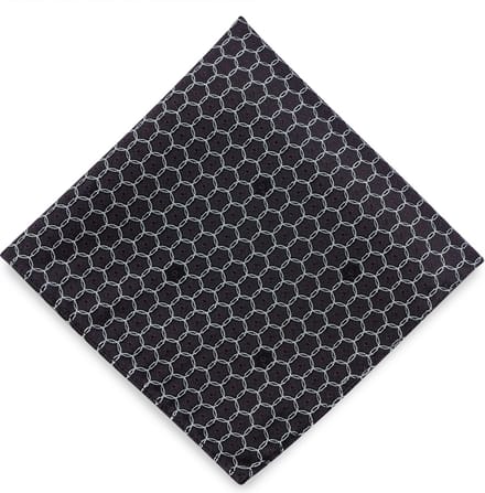 We Love Ties - Pochets - Pochet Chain Circles - zwart / wit / paars