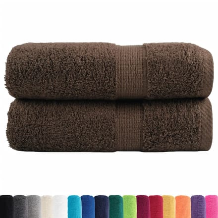 vidaXL - Gastendoekjes - SOLUND - 2 - st - 600 - g/m² - 30x50 - cm - bruin