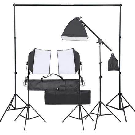 vidaXL - Fotostudioset - met - verlichtingsset