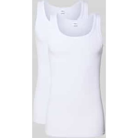 Gotzburg heren singlets regular fit (2-pack) - doppelripp heren onderhemden - wit