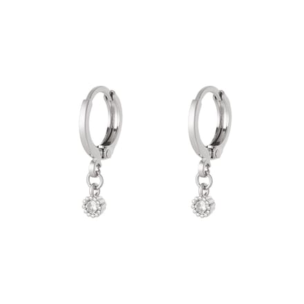 Bijoutheek Oorringen Zirkonia Crystal (10,12,15MM) Zilver
