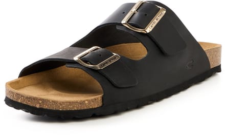 camel active Leren slipper met kurken voetbed - Maat - Zwartwomenswear-39