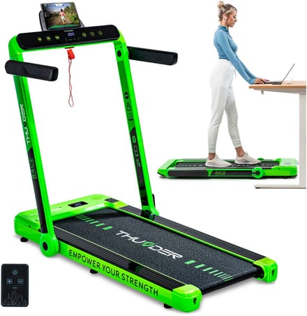 THUNDER Loopband - Opvouwbaar walkingpad - 14 km/u - 130 kg - THUNDER RACE-GREEN