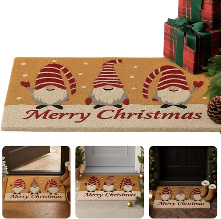 Cheqo® Kerst Deurmat - Kokos Deurmat - Kerstdecoratie Deurmat