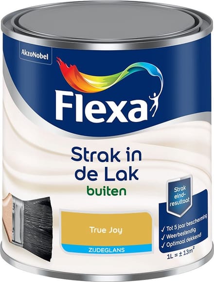 Flexa - Strak In De Lak Buitenlak Zijdeglans - True Joy - Mengverf - 1 L