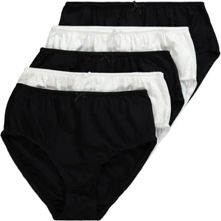 Ulla Popken - Dames - Midislips set van 5 - Klassiek multicolor - Maat 54+